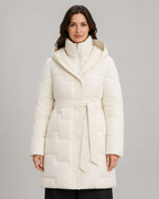 Kacob | Women's Longline Belted Puffer Parka