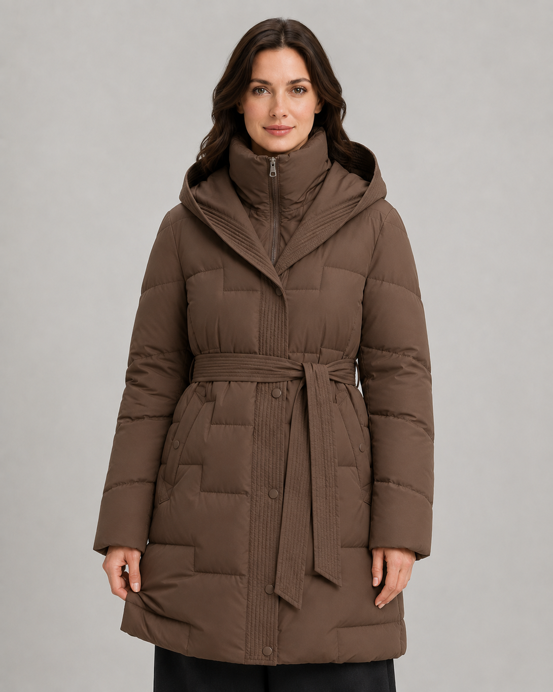 Kacob | Women's Longline Belted Puffer Parka