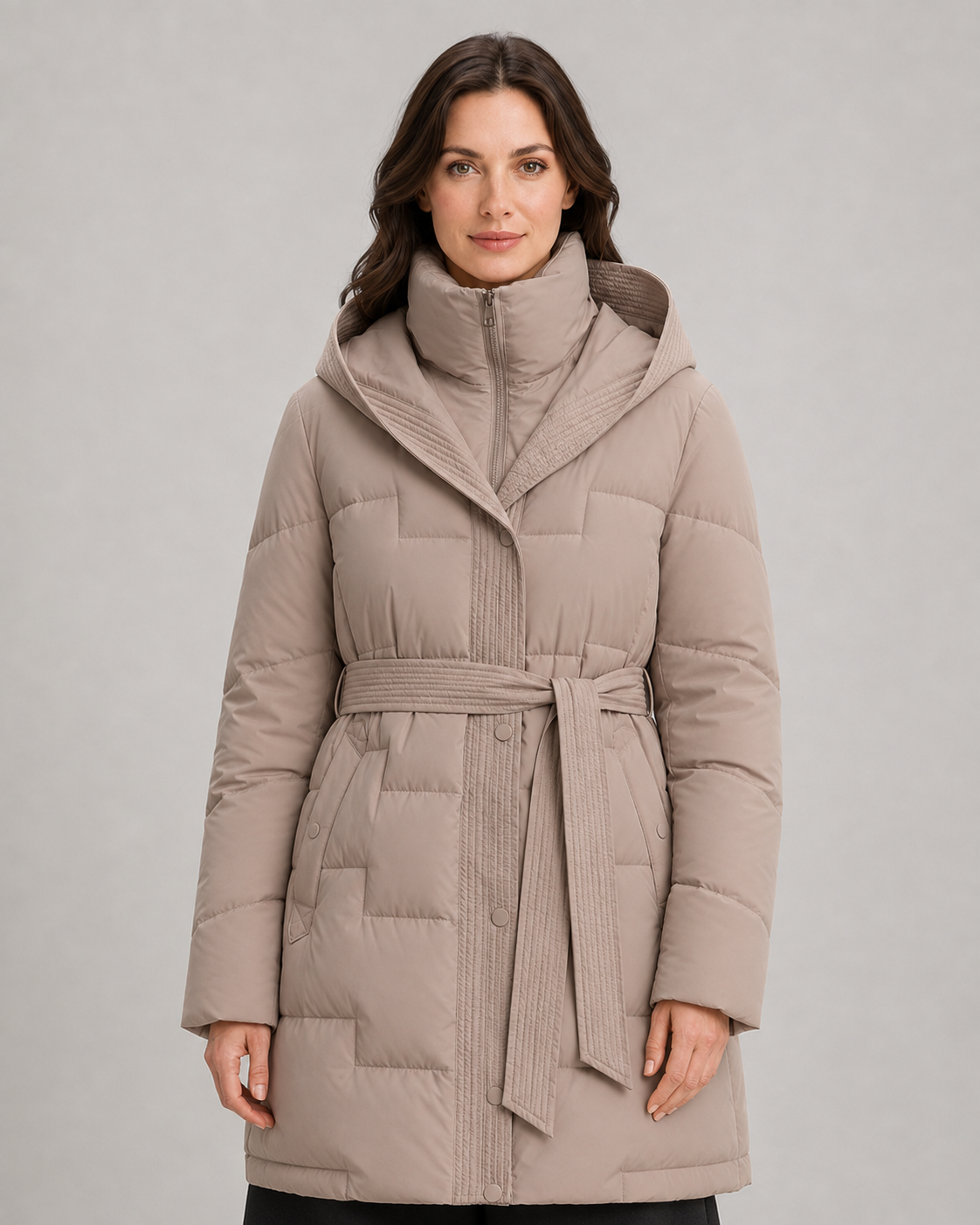 Kacob | Women's Longline Belted Puffer Parka