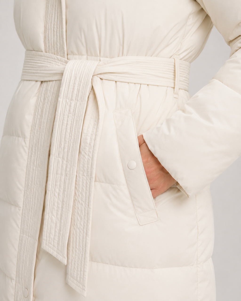 Kacob | Women's Longline Belted Puffer Parka