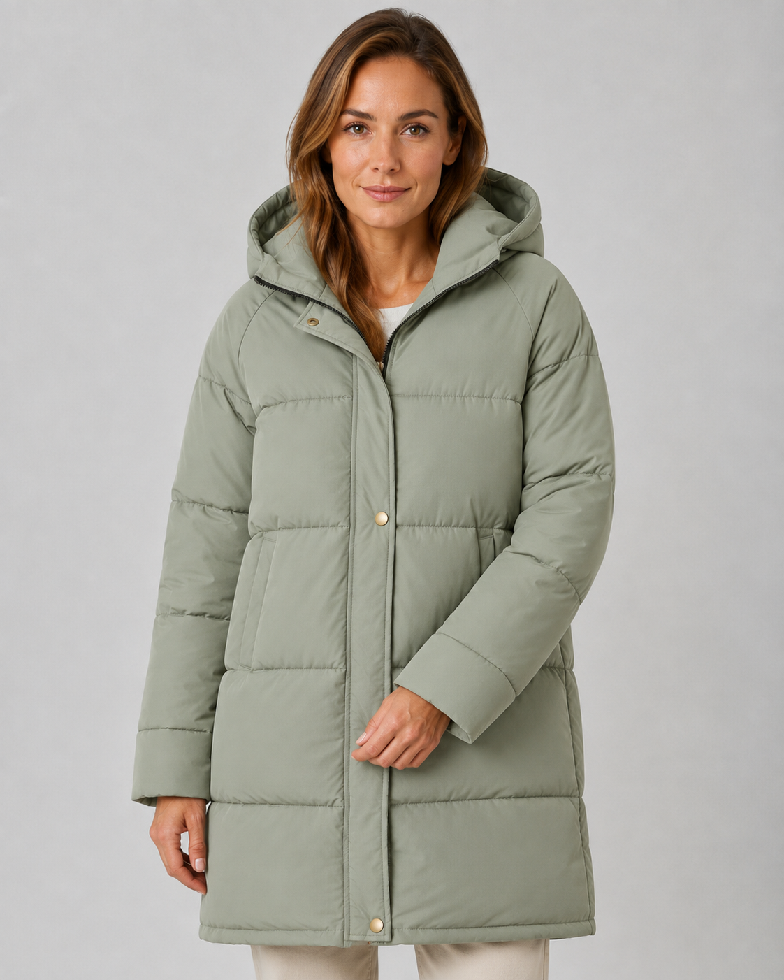 Kacob | Women's Longline Hooded Puffer Coat
