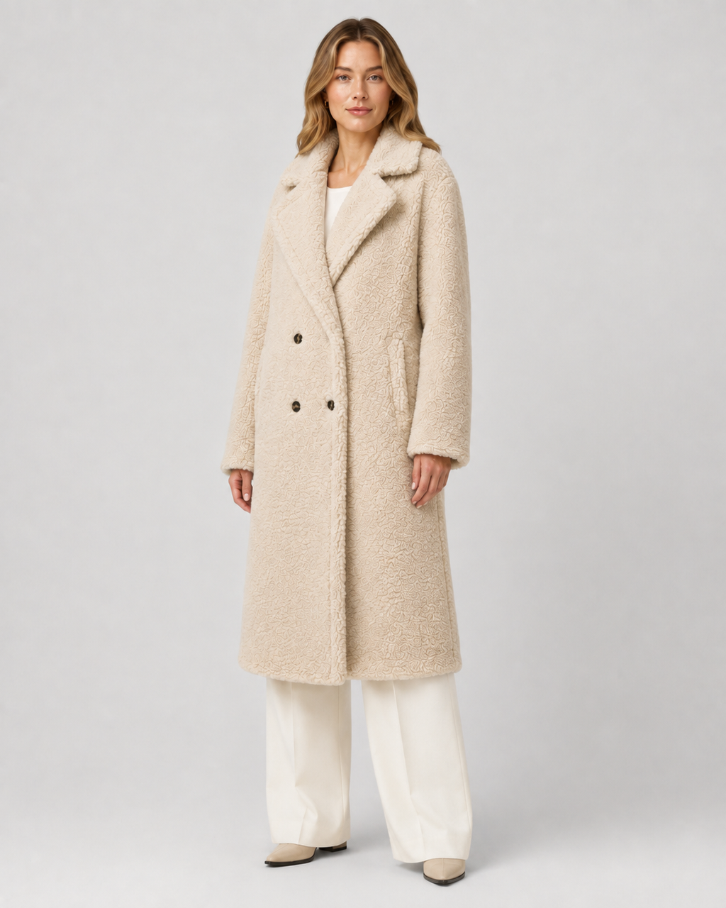 Kacob | Women's Longline Teddy Coat