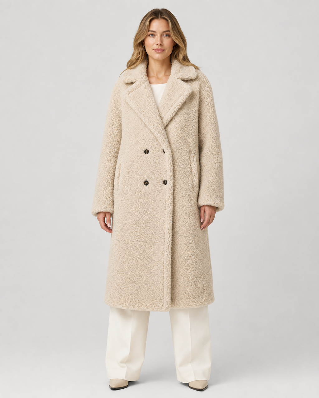 Kacob | Women's Longline Teddy Coat
