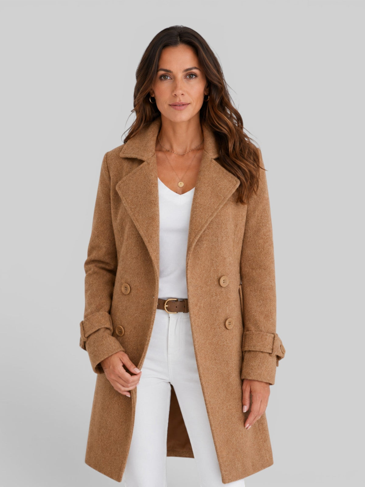 Kacob | Women's Longline Wool-Blend Coat