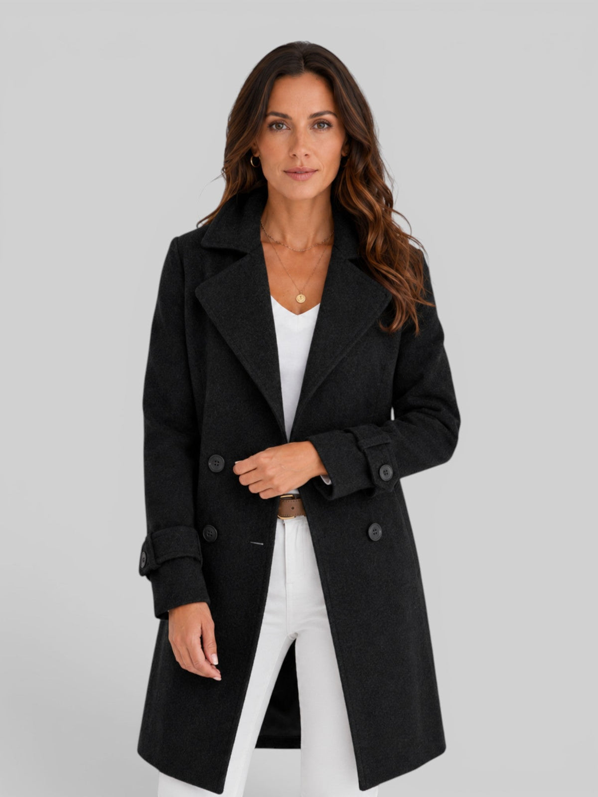 Kacob | Women's Longline Wool-Blend Coat