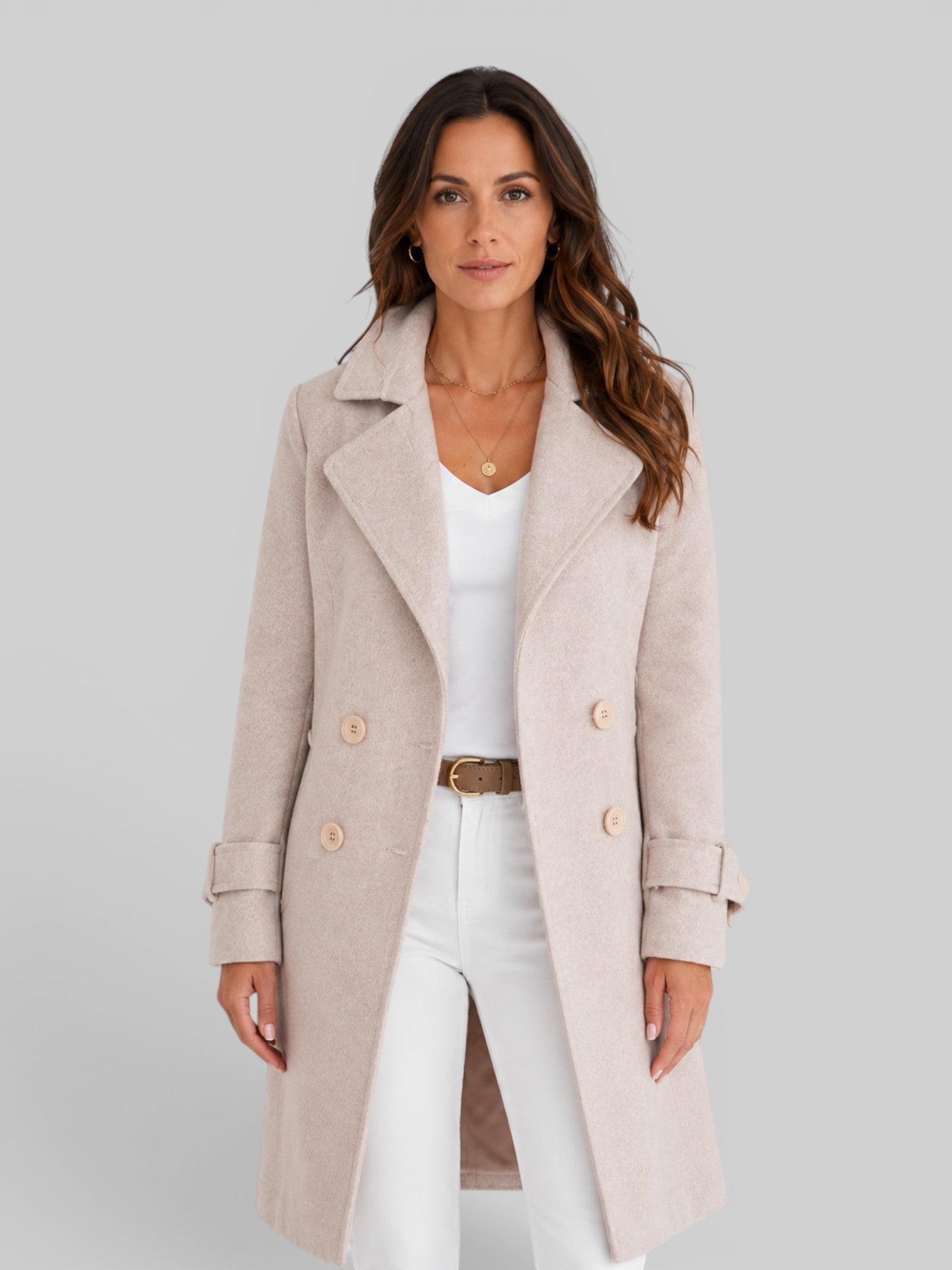 Kacob | Women's Longline Wool-Blend Coat