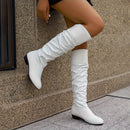 Kacob | Women's Low Heel Slouch Knee High Boots