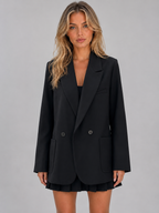 Kacob | Women's Oversized Double Breasted Tailored Blazer