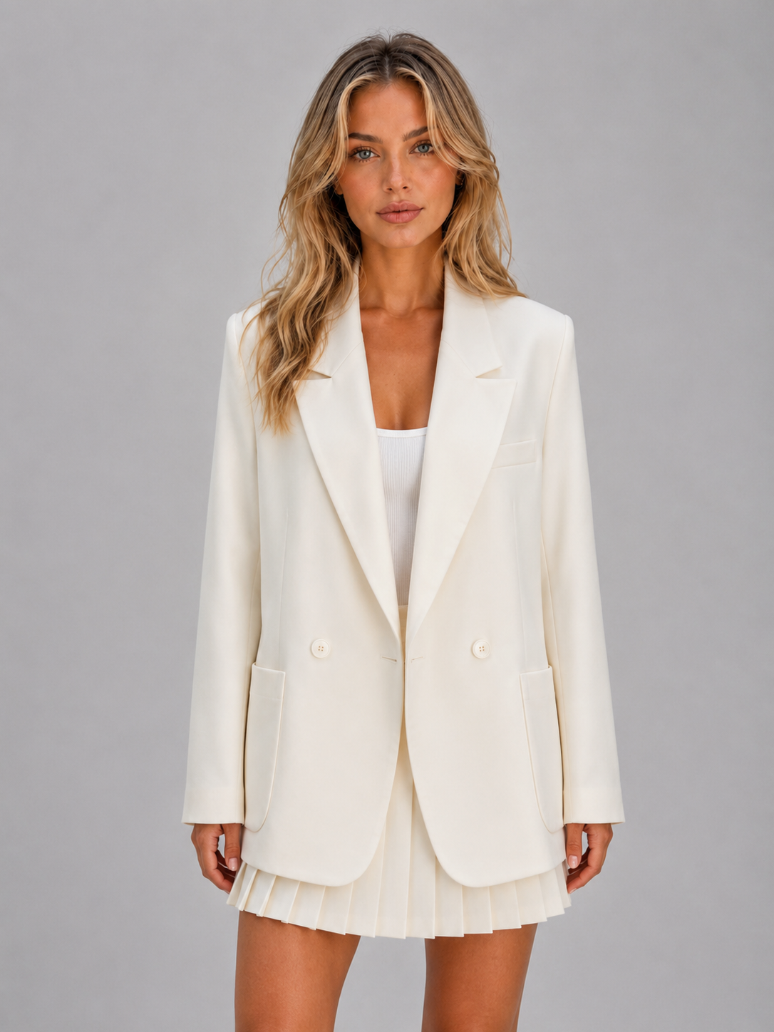 Kacob | Women's Oversized Double Breasted Tailored Blazer