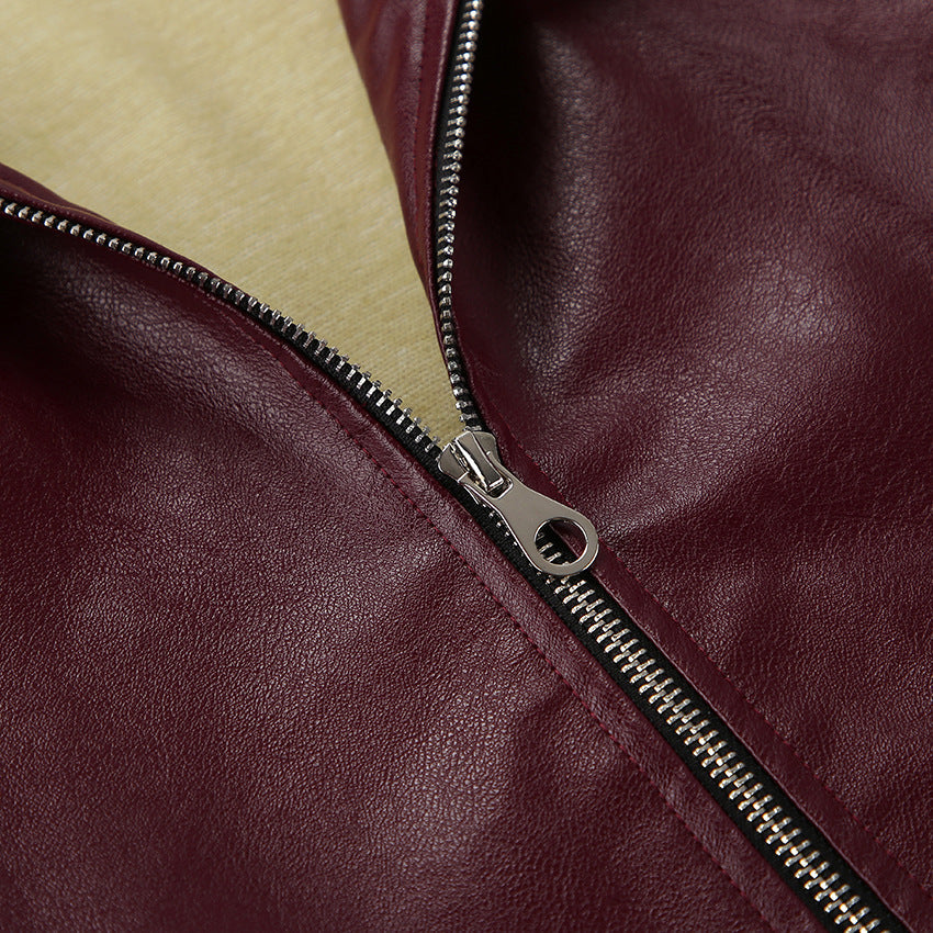 Kacob | Women's Oversized Faux Leather Jacket