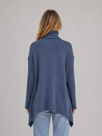 Kacob | Women's Oversized Longline Roll Neck Jumper