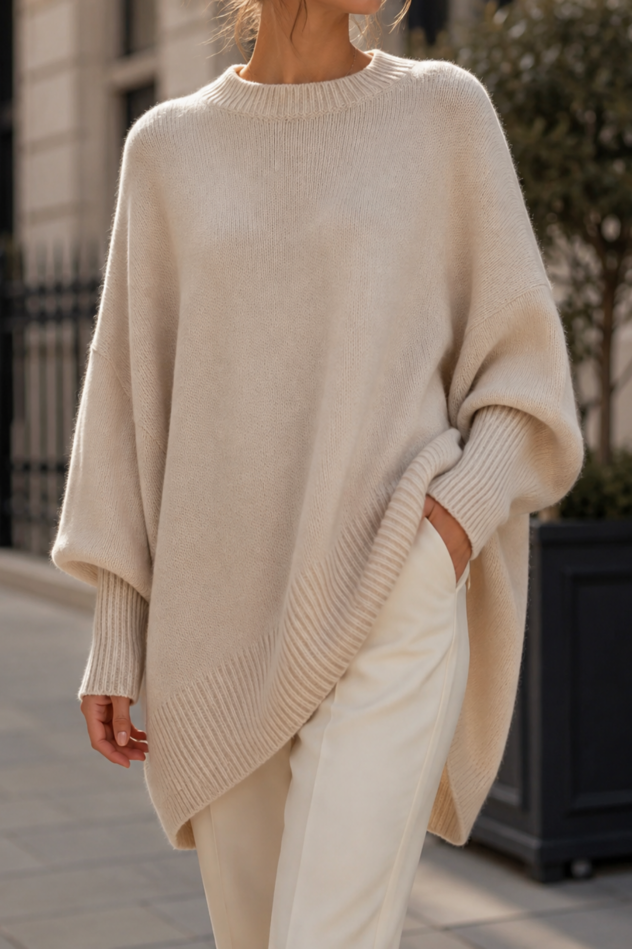 Kacob | Women's Oversized Poncho Jumper