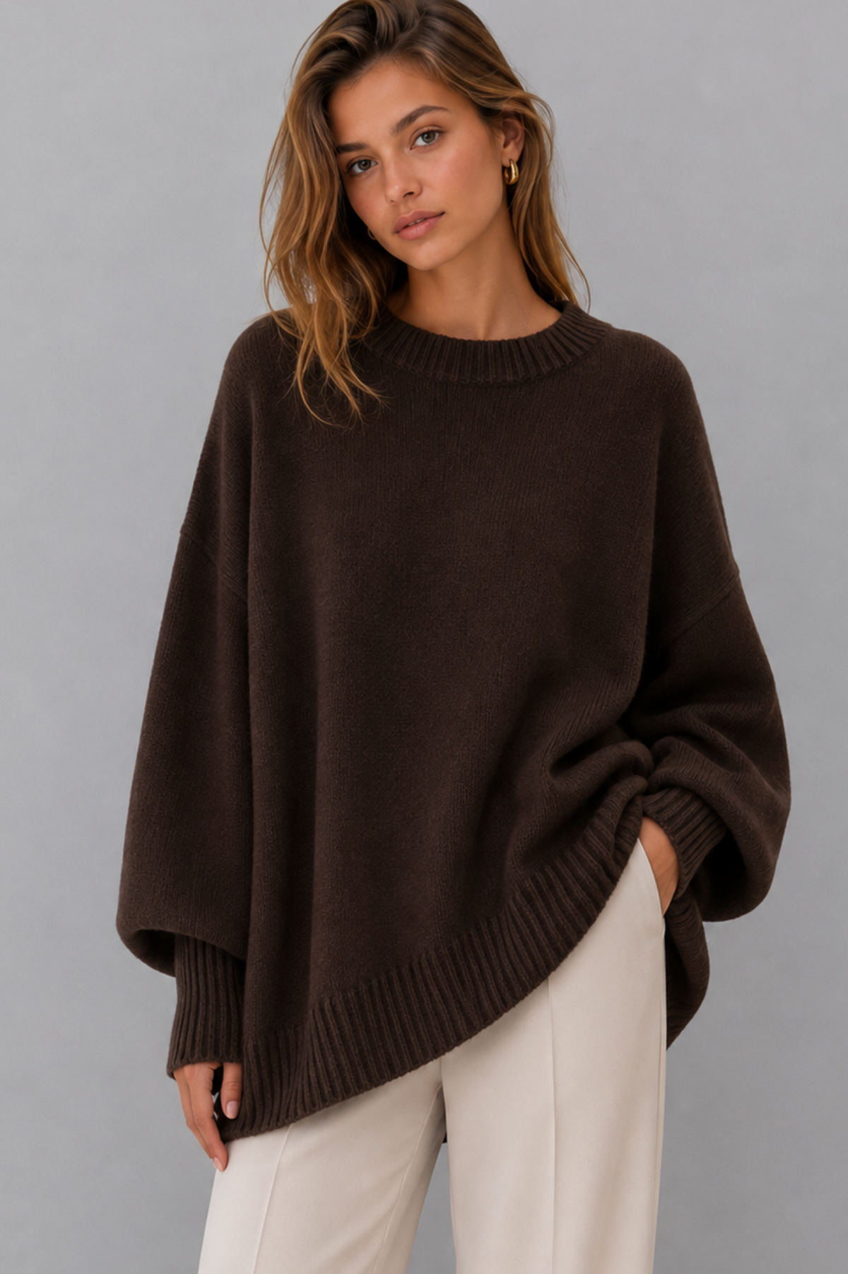 Kacob | Women's Oversized Poncho Jumper