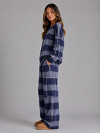 Kacob | Women's Oversized Striped Sweatshirt & Wide Leg Trousers Set