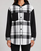 Kacob | Women's Plaid Hooded Shacket