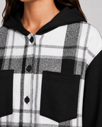 Kacob | Women's Plaid Hooded Shacket