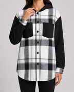 Kacob | Women's Plaid Hooded Shacket