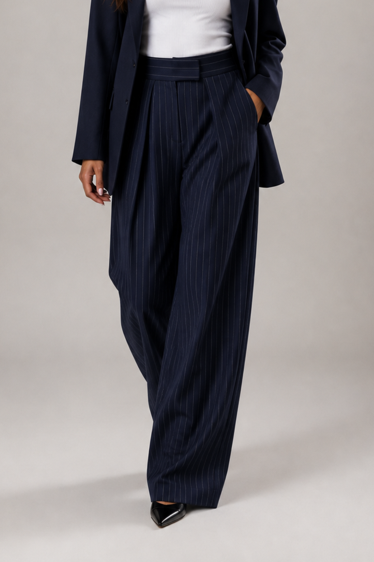 Kacob | Women's Pleated Wide Leg Trousers