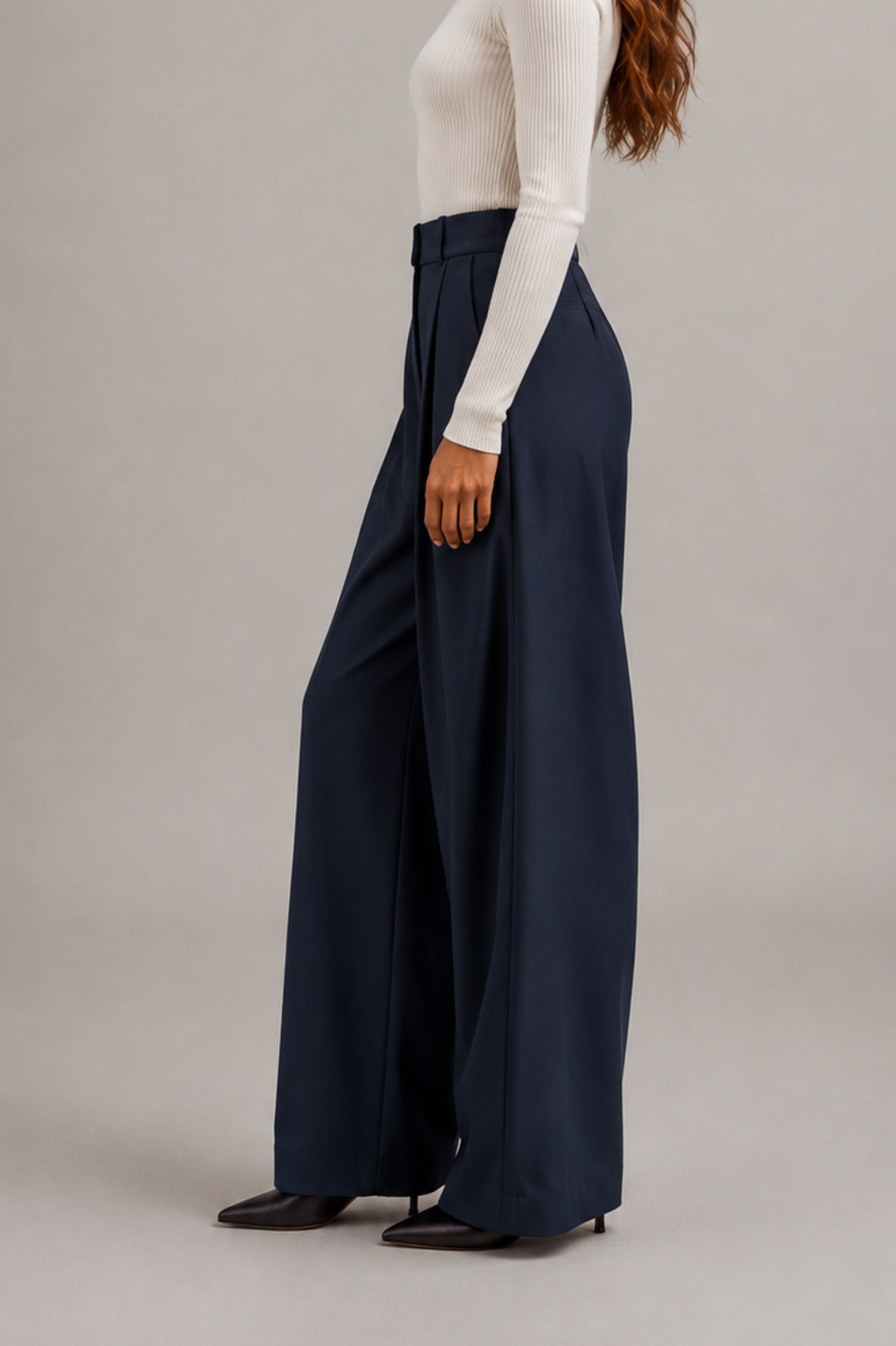 Kacob | Women's Pleated Wide Leg Trousers