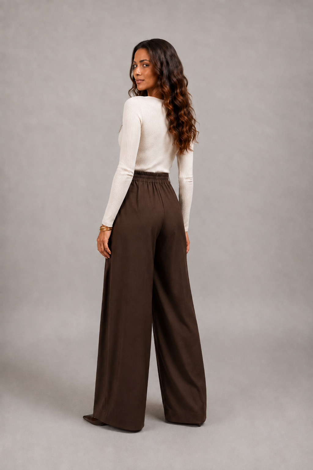Kacob | Women's Pleated Wide Leg Trousers