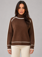 Kacob | Women's Relaxed Roll Neck Knitted Jumper