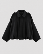 Kacob | Women's Relaxed Suede-Look Bomber Jacket