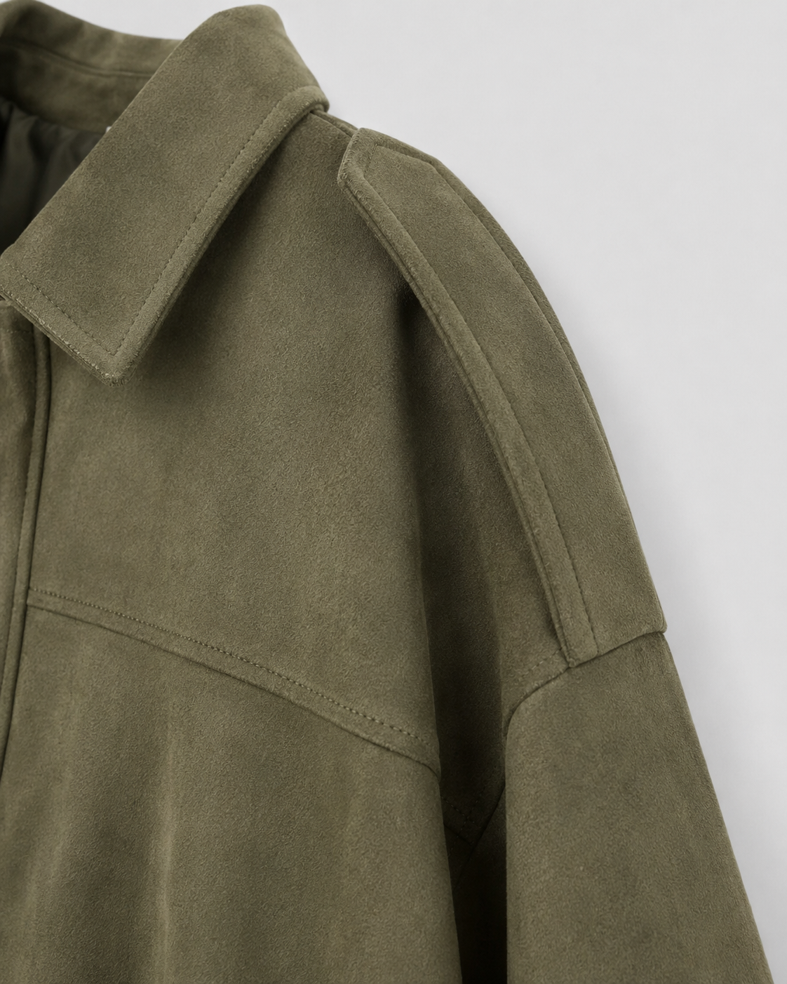 Kacob | Women's Relaxed Suede-Look Bomber Jacket