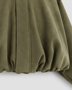 Kacob | Women's Relaxed Suede-Look Bomber Jacket