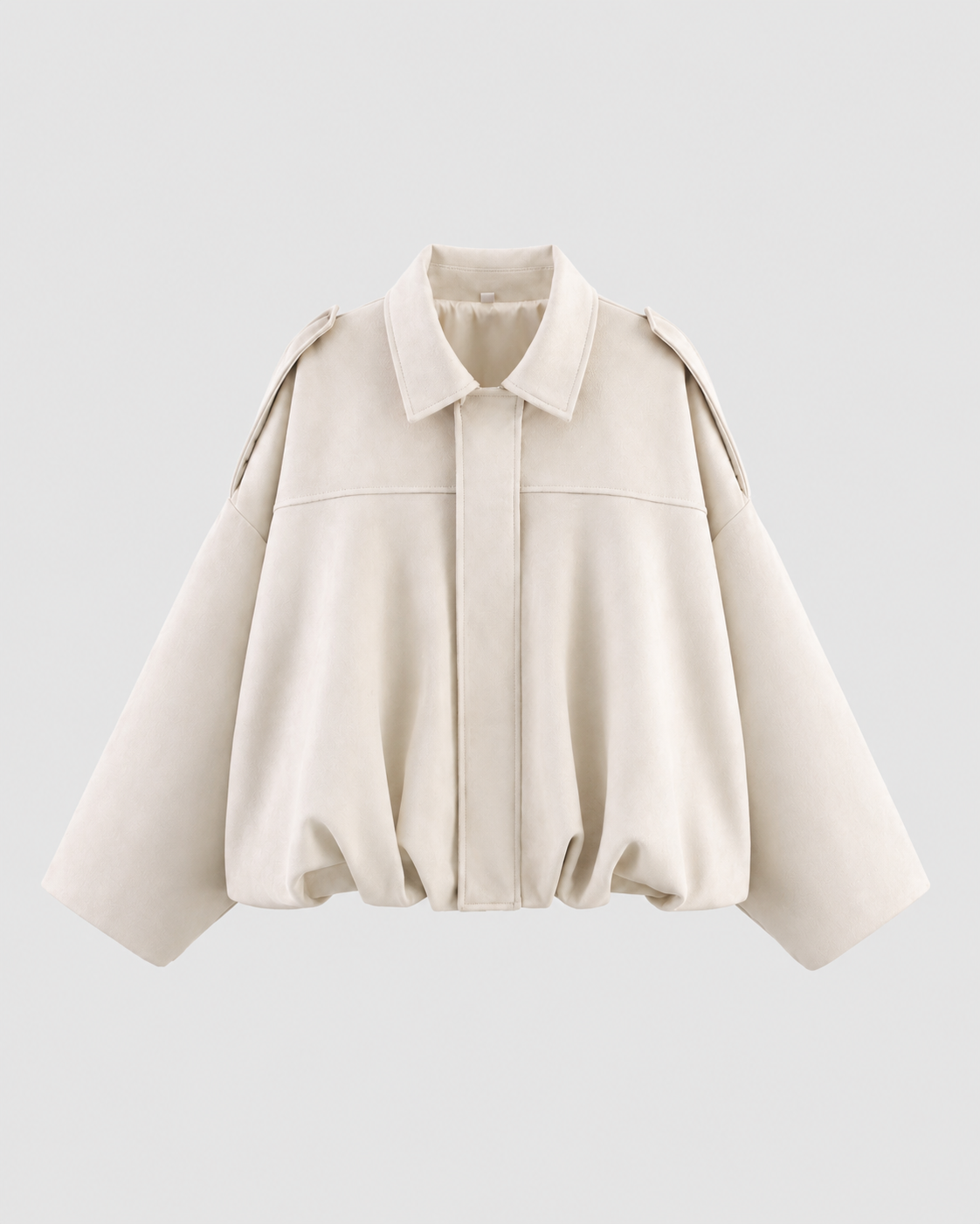 Kacob | Women's Relaxed Suede-Look Bomber Jacket
