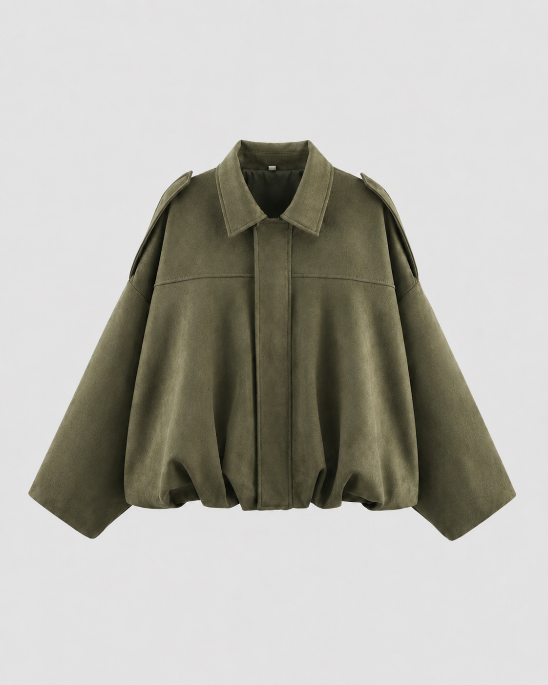Kacob | Women's Relaxed Suede-Look Bomber Jacket