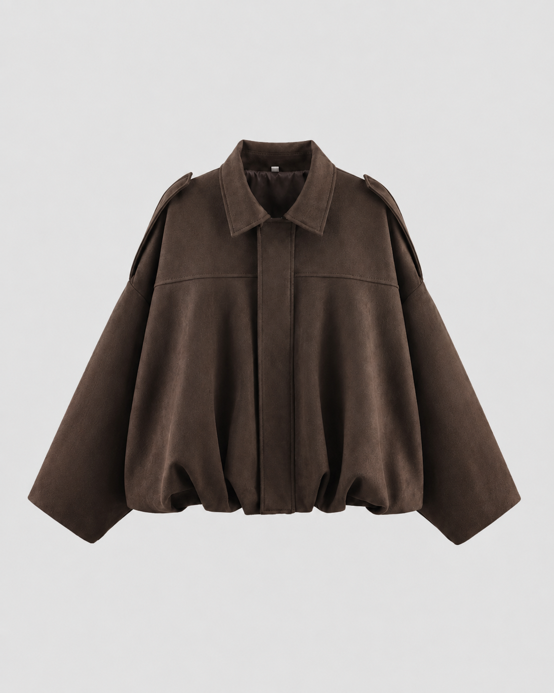 Kacob | Women's Relaxed Suede-Look Bomber Jacket