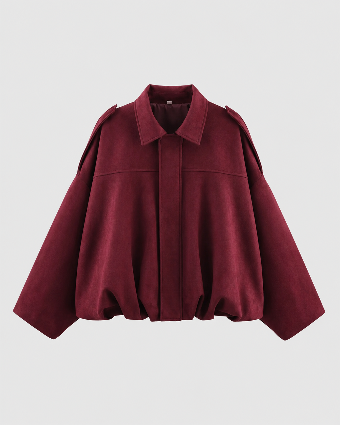 Kacob | Women's Relaxed Suede-Look Bomber Jacket