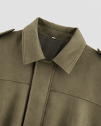 Kacob | Women's Relaxed Suede-Look Bomber Jacket