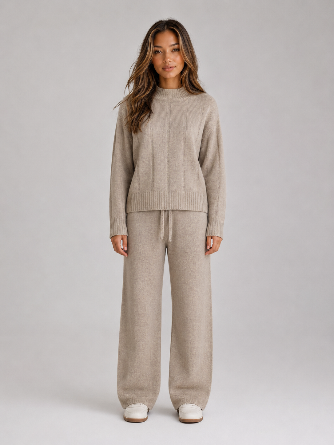 Kacob | Women's Relaxed Two-Piece Knitted Lounge Set
