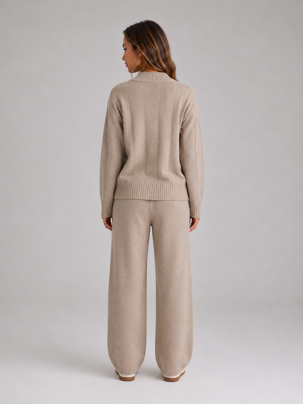 Kacob | Women's Relaxed Two-Piece Knitted Lounge Set