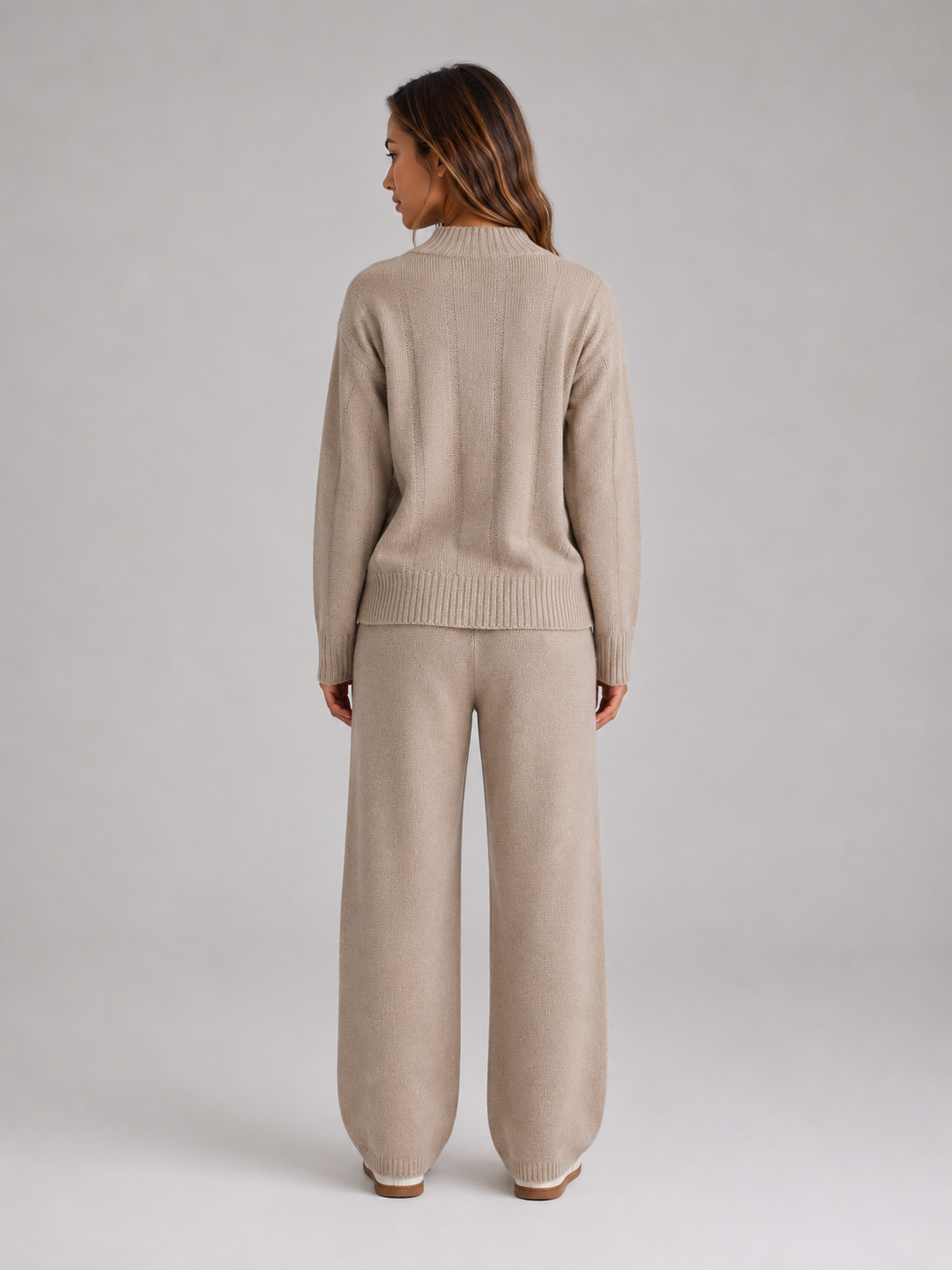 Kacob | Women's Relaxed Two-Piece Knitted Lounge Set