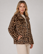 Kacob | Women's Reversible Leopard Print Quilted Jacket