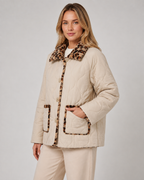 Kacob | Women's Reversible Leopard Print Quilted Jacket