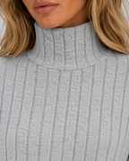 Kacob | Women's Ribbed Roll Neck Jumper & Wide Leg Trousers Lounge Set