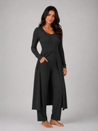 Kacob | Women's Ribbed Two-Piece Relaxed Lounge Set