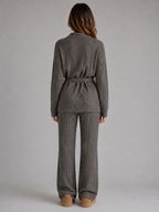 Kacob | Women's Roll Neck Jumper & Wide Leg Trousers Knitted Outfit Set