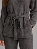 Kacob | Women's Roll Neck Jumper & Wide Leg Trousers Knitted Outfit Set