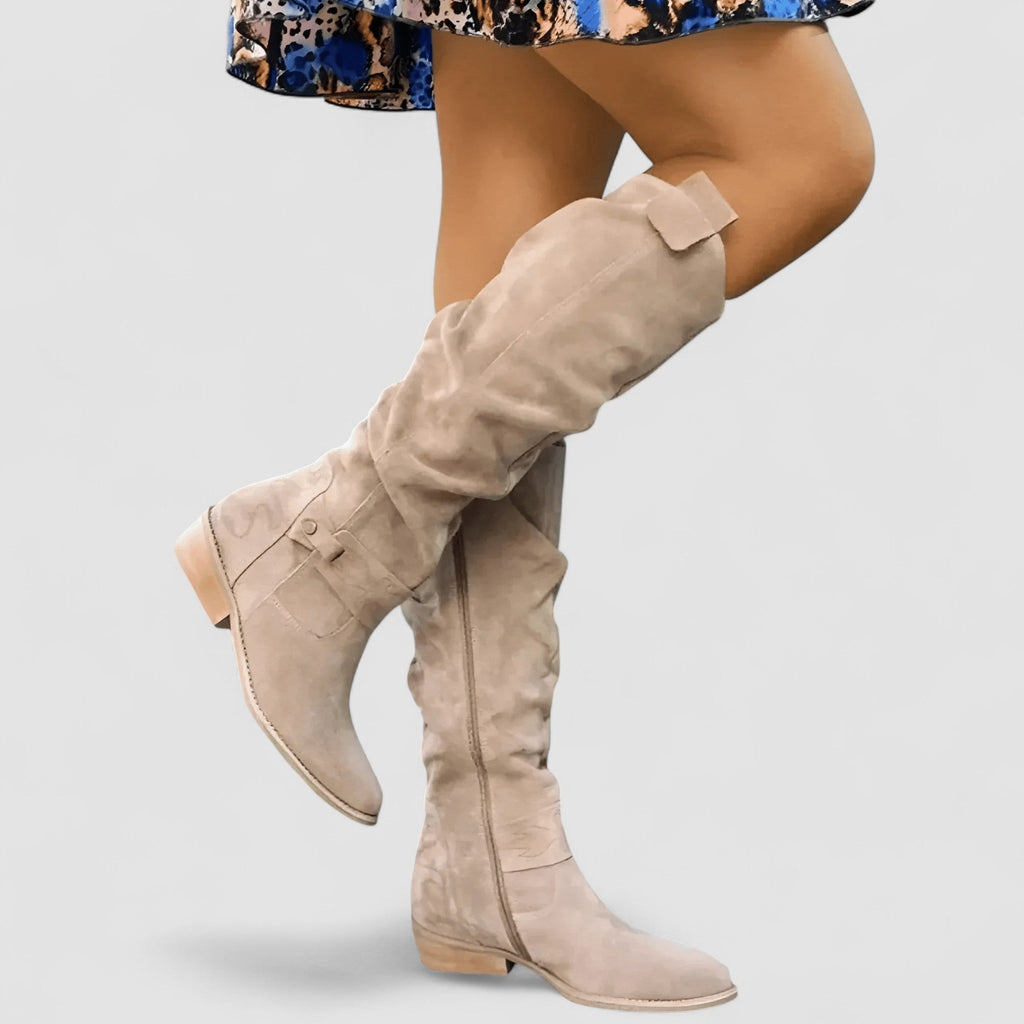 Kacob | Women's Ruched Knee High Boots