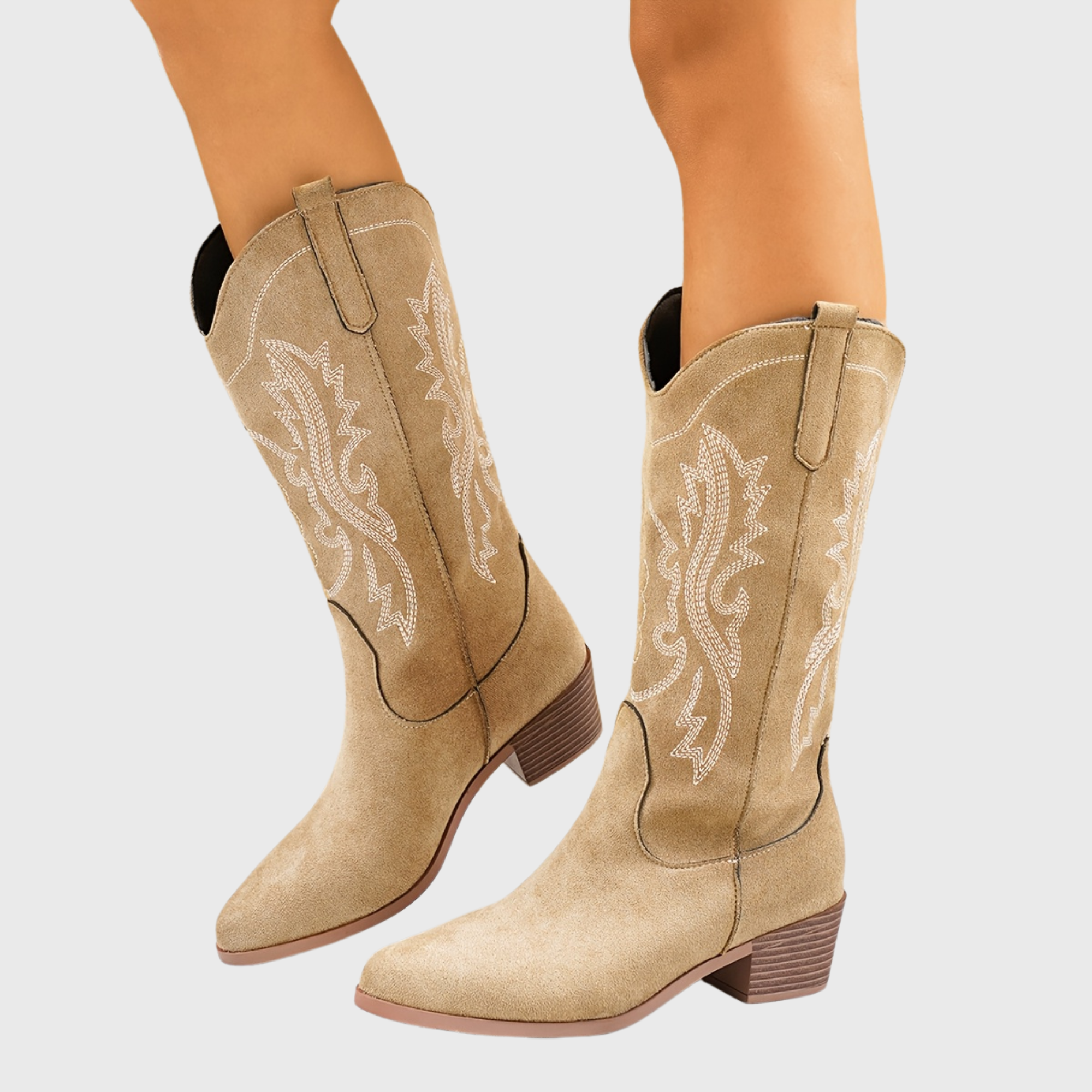 Kacob | Women's Scroll Stitch Cowboy Boots