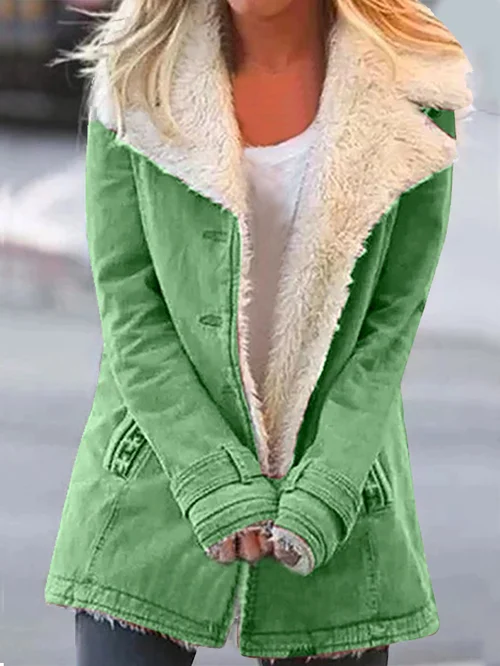 Women's Sherpa Lined Button-Front Utility Jacket