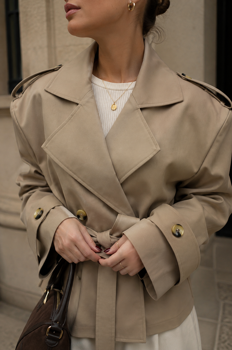 Kacob | Women's Short Belted Trench Coat
