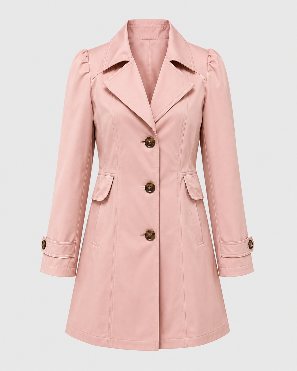 Kacob | Women's Short Single-Breasted Trench Coat