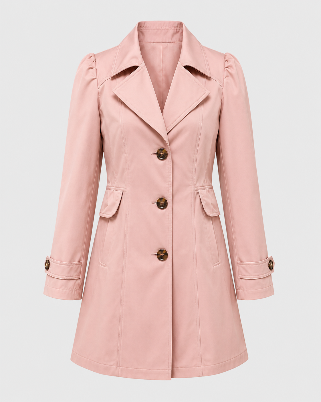 Kacob | Women's Short Single-Breasted Trench Coat