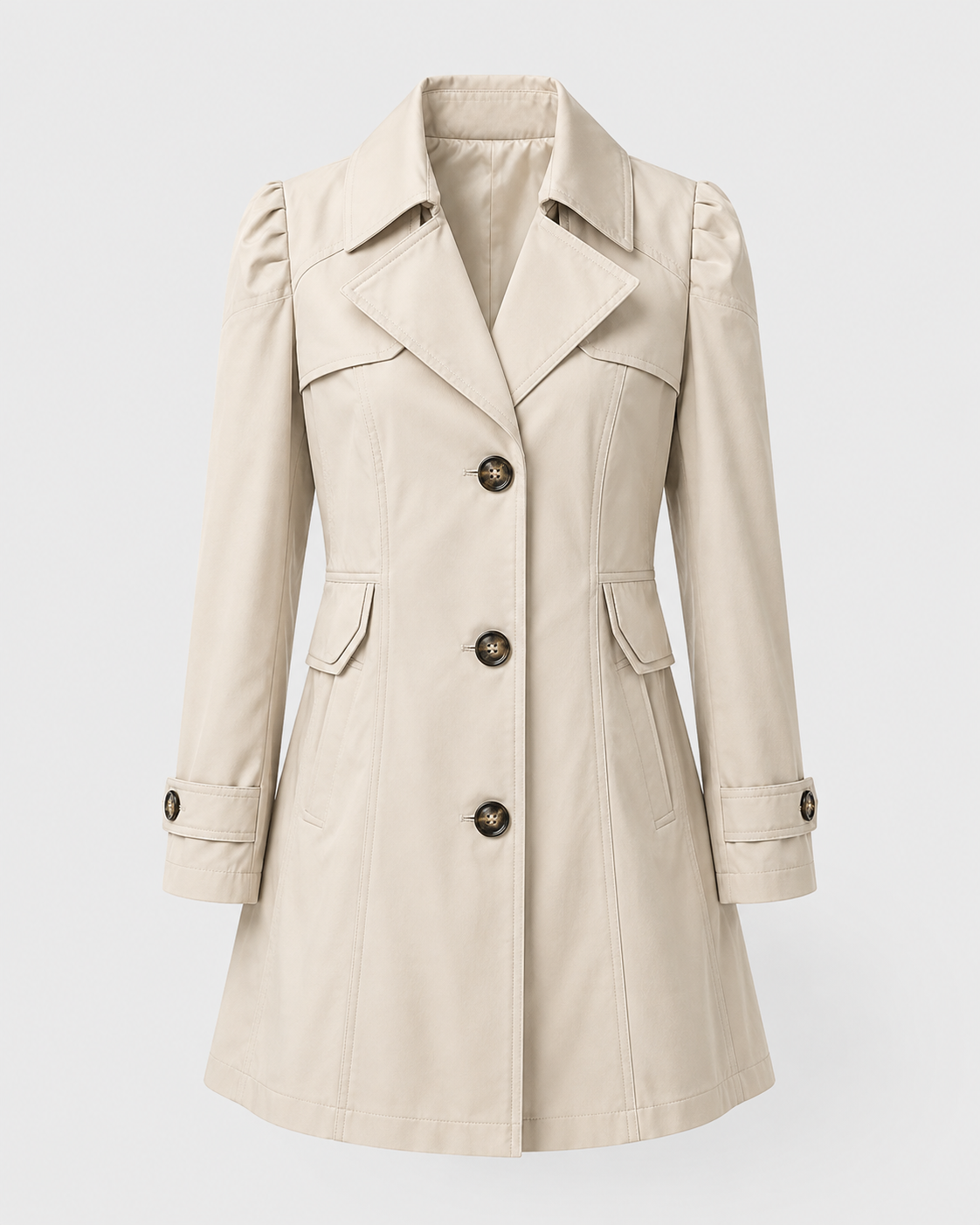 Kacob | Women's Short Single-Breasted Trench Coat
