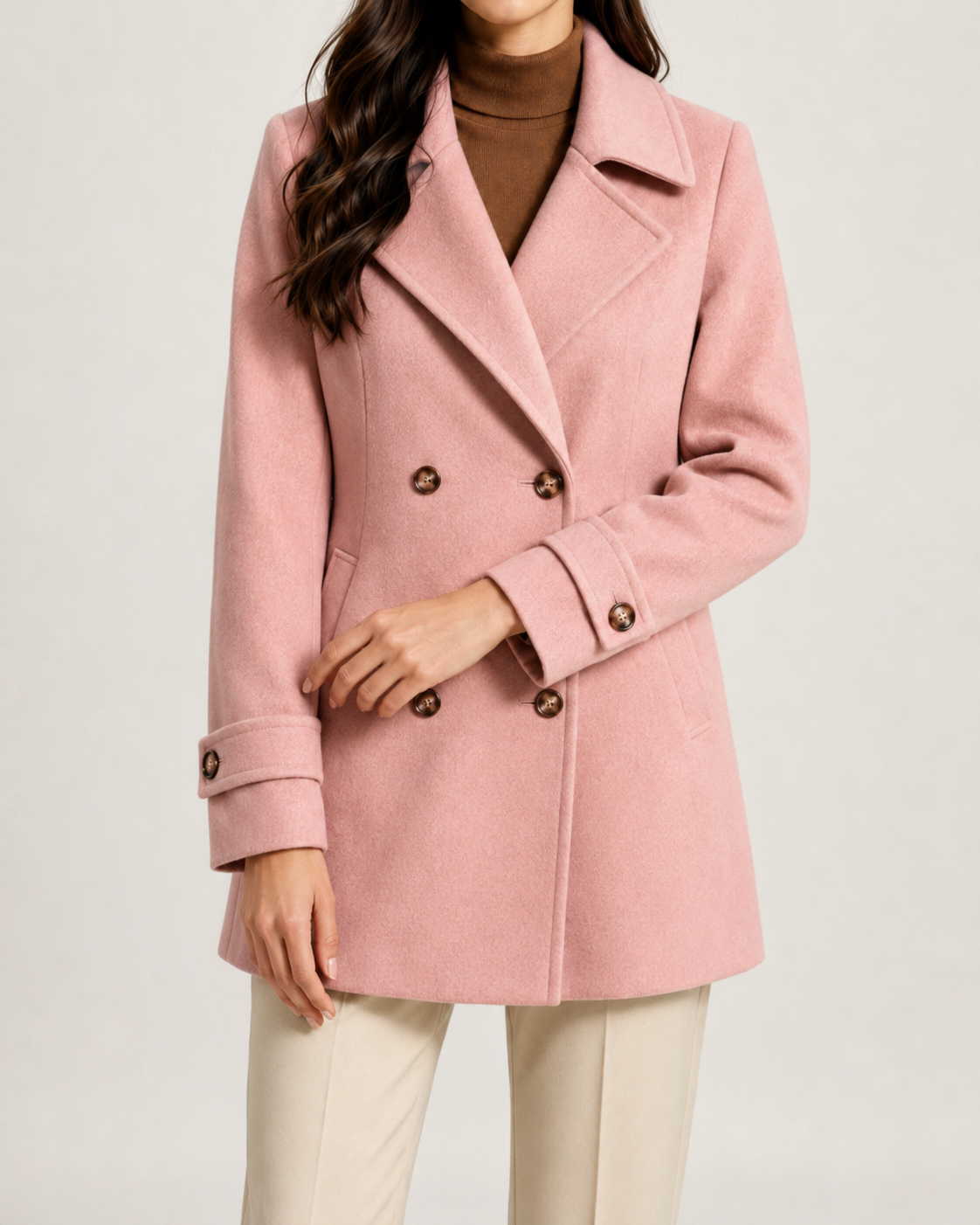 Kacob | Women's Short Tailored Pea Coat
